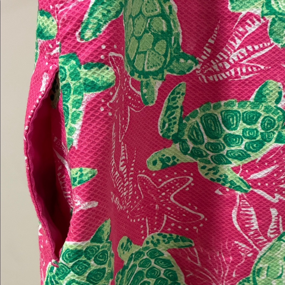 Tommy Bahama Girls’ Tropical Turtle Print Sleeveless Shift Dress - Picture 9 of 11